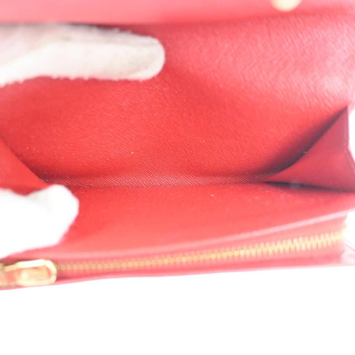 Louis Vuitton Porte-Monnaie Billets Tresor Red Bifold Wallet Epi Leather — view 9