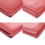 Louis Vuitton Porte-Monnaie Billets Tresor Red Bifold Wallet Epi Leather — view 7