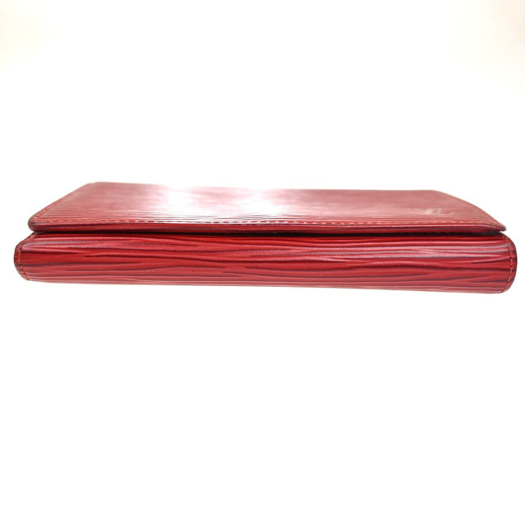 Louis Vuitton Porte-Monnaie Billets Tresor Red Bifold Wallet Epi Leather — view 5