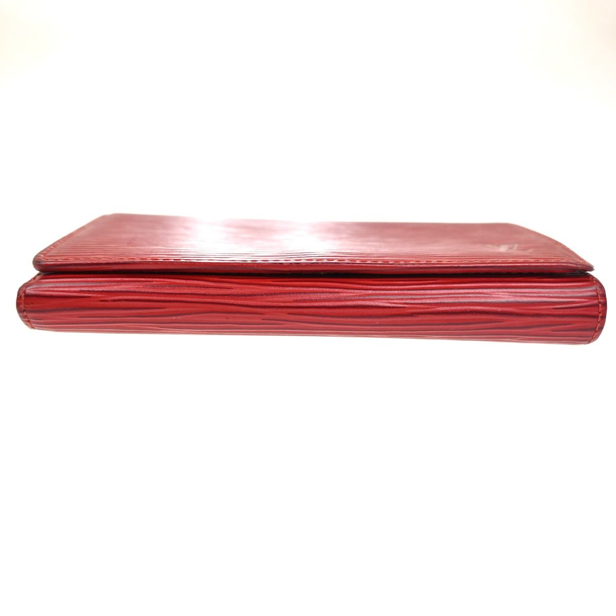 Louis Vuitton Porte-Monnaie Billets Tresor Red Bifold Wallet Epi Leather — view 5