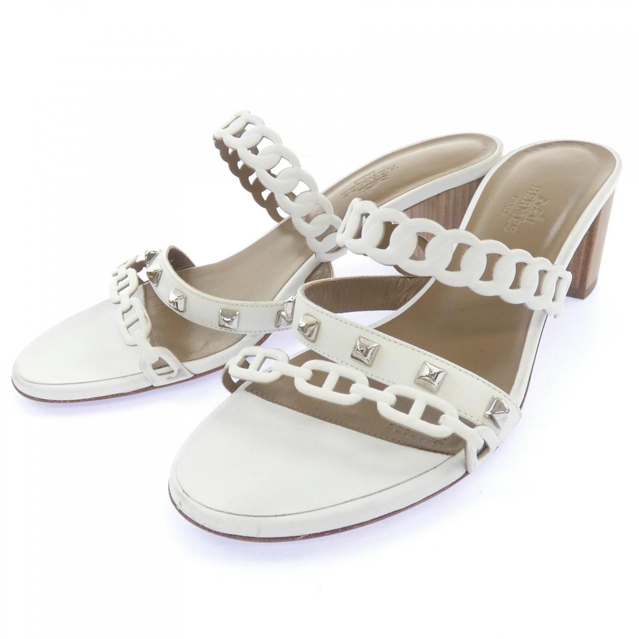 Hermes Ajaccio Sandals White — view 3