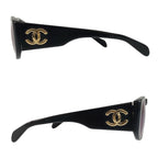 Chanel CC Logo Black Acetate 11 Sunglasses Eyewear — view 5
