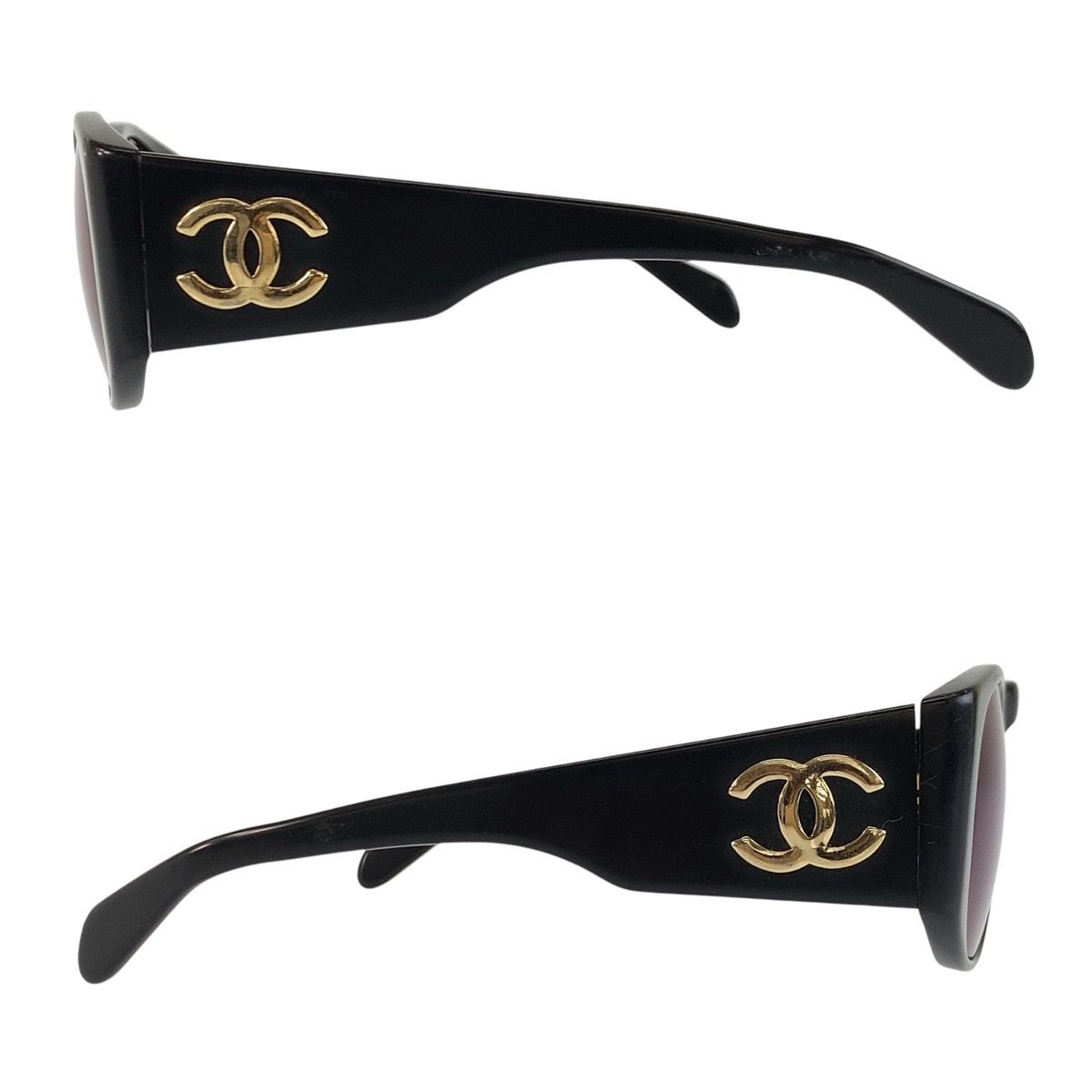 Chanel CC Logo Black Acetate 11 Sunglasses Eyewear — view 5
