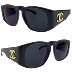 Chanel CC Logo Black Acetate 11 Sunglasses Eyewear — view 4