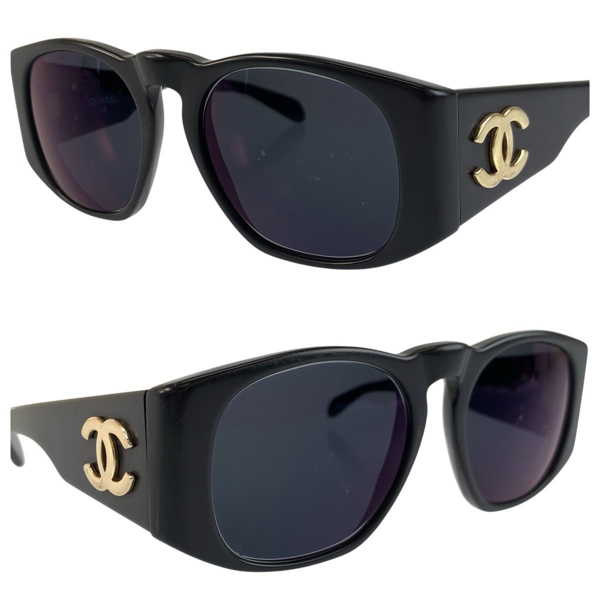 Chanel CC Logo Black Acetate 11 Sunglasses Eyewear — view 4