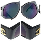 Chanel CC Logo Black Acetate 11 Sunglasses Eyewear — view 8