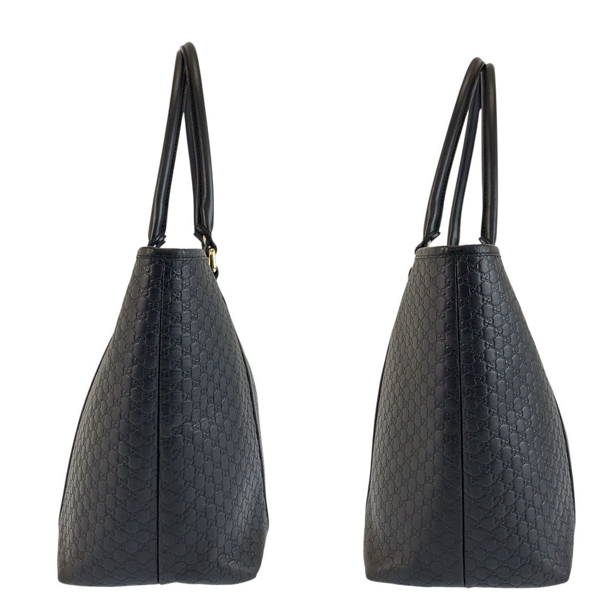 Gucci Micro Guccissima Black Gold Leather Tote Shoulder — view 7