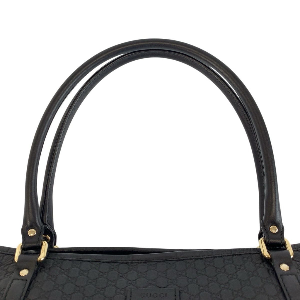 Gucci Micro Guccissima Black Gold Leather Tote Shoulder — view 8