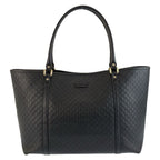 Gucci Micro Guccissima Black Gold Leather Tote Shoulder