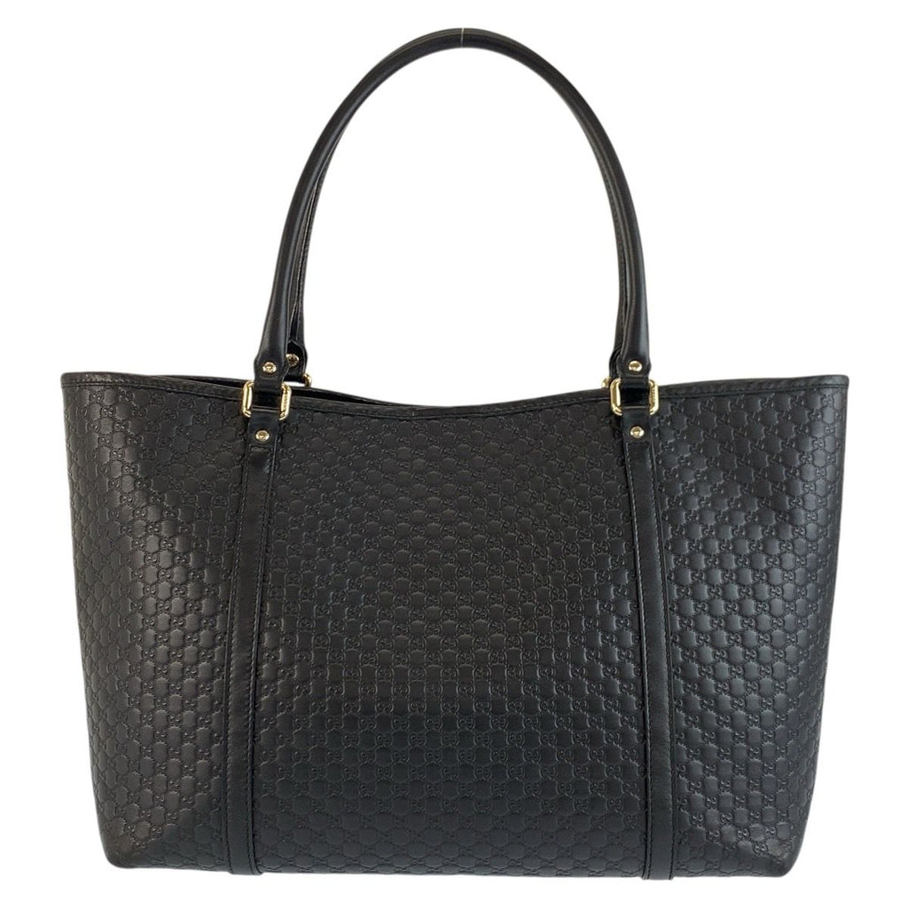 Gucci Micro Guccissima Black Gold Leather Tote Shoulder — view 2