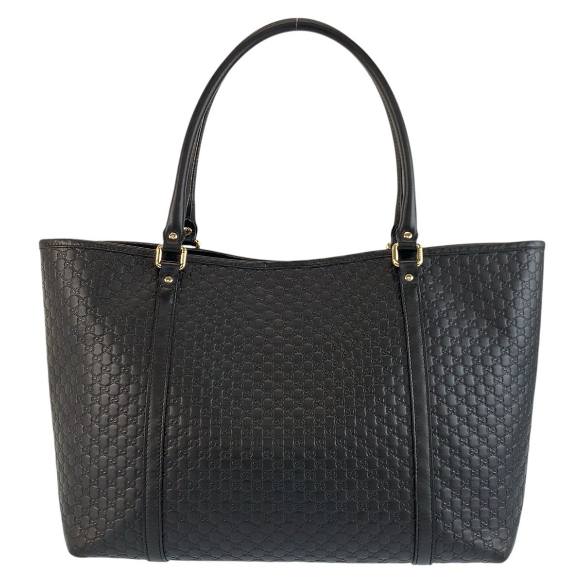 Gucci Micro Guccissima Black Gold Leather Tote Shoulder — view 2