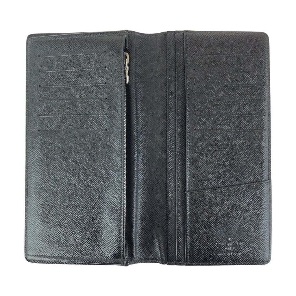 Louis Vuitton Damier Graphite Portefeuille Brazza Black Silver Wallet — view 7