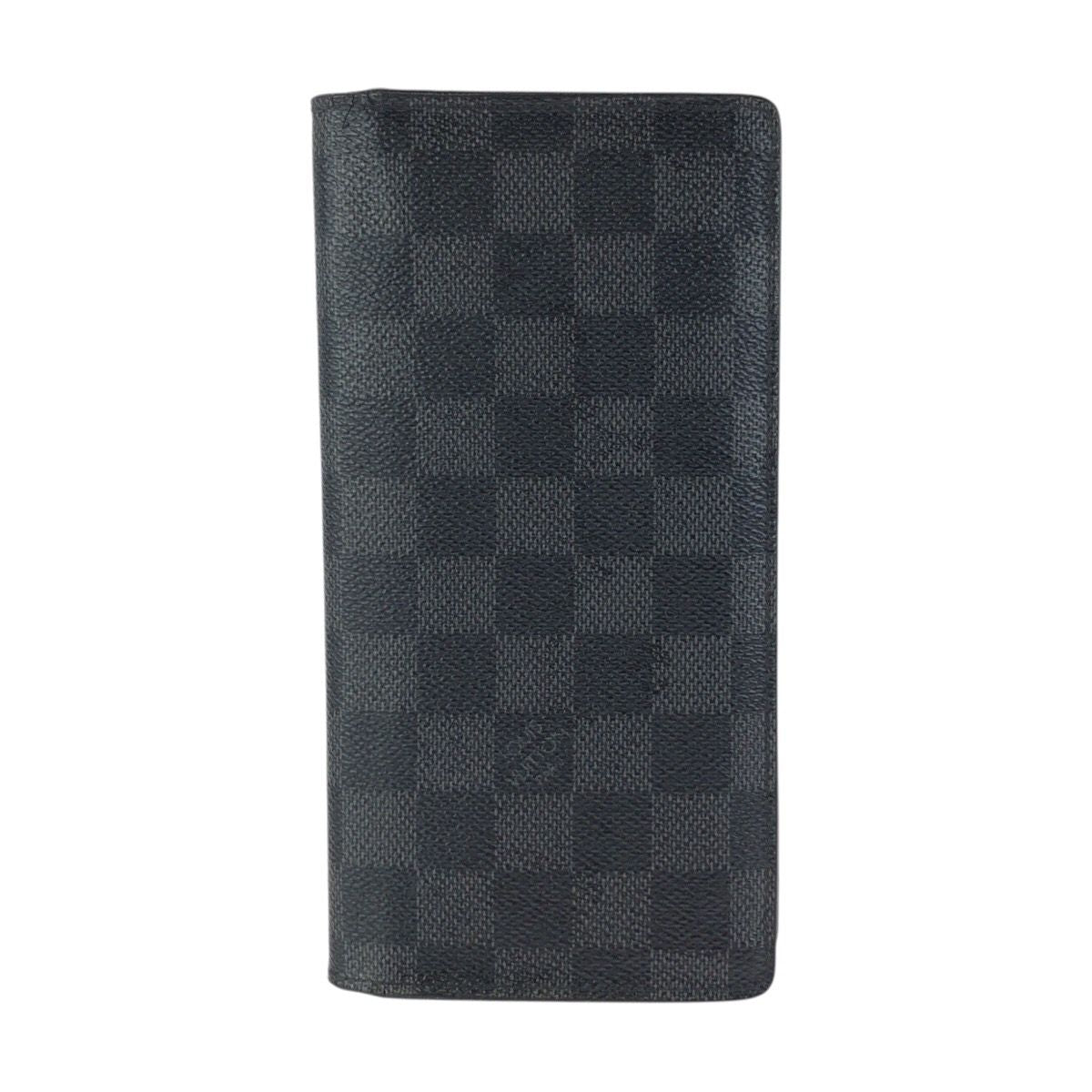 Louis Vuitton Damier Graphite Portefeuille Brazza Black Silver Wallet