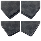 Louis Vuitton Damier Graphite Portefeuille Brazza Black Silver Wallet — view 3