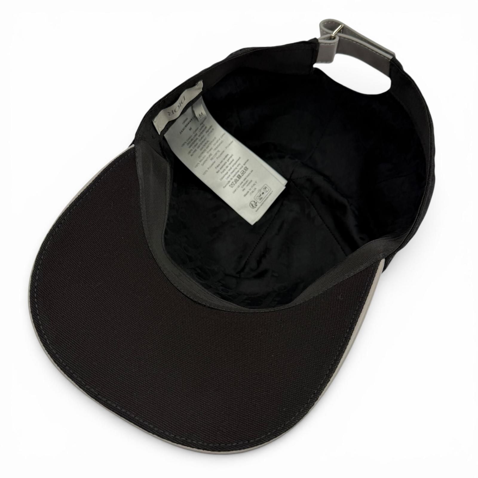 Dior Homme Cotton 100% Leather Logo Print Hat Cap Black — view 5