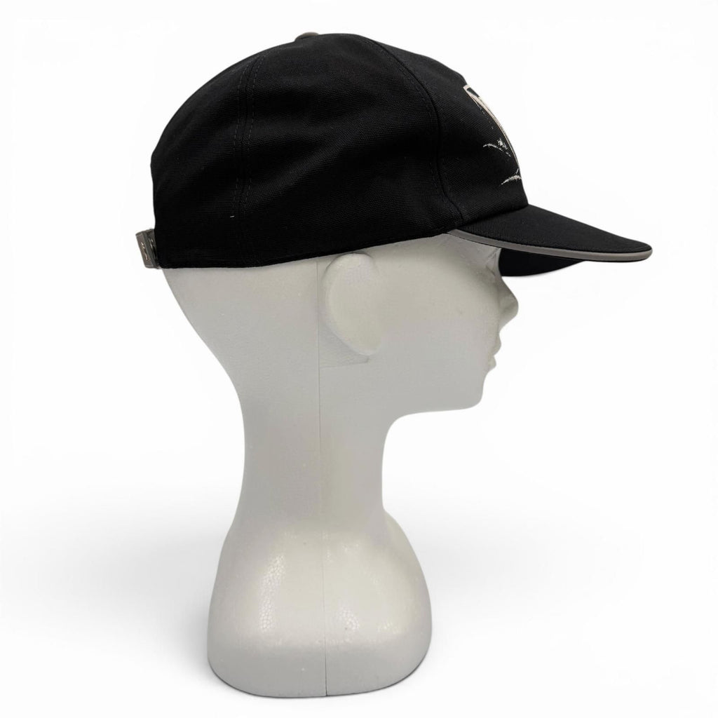 Dior Homme Cotton 100% Leather Logo Print Hat Cap Black — view 4