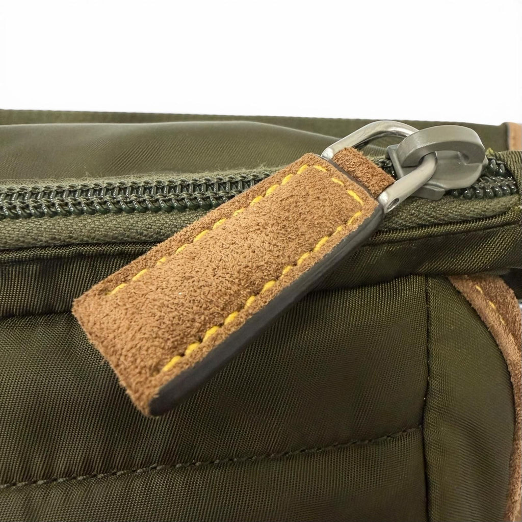 Prada Re-Nylon Suede Leather Triangle Logo Belt Bag Khaki Brown — view 9
