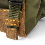 Prada Re-Nylon Suede Leather Triangle Logo Belt Bag Khaki Brown — view 8