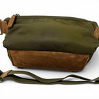 Prada Re-Nylon Suede Leather Triangle Logo Belt Bag Khaki Brown — view 4