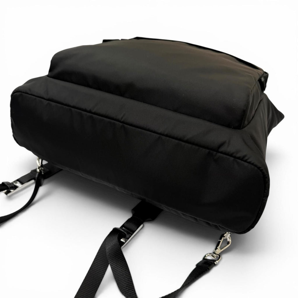 Prada Triangle Logo Saffiano Leather Re-Nylon 2-Way Backpack Tote Black — view 7