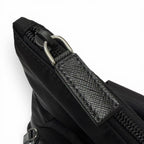 Prada Triangle Logo Saffiano Leather Re-Nylon 2-Way Backpack Tote Black — view 9