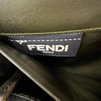 Fendi Peekaboo Leather Continental Wallet Dark Green Gold — view 9
