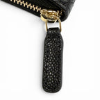 Chanel Quilted Caviar Leather Zip Small Wallet Rando Bifold Black — view 9