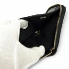 Chanel Quilted Caviar Leather Zip Small Wallet Rando Bifold Black — view 6