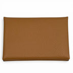 Hermes Calvi Gold Veau Epsom Silver Business Card Holder Case — view 3