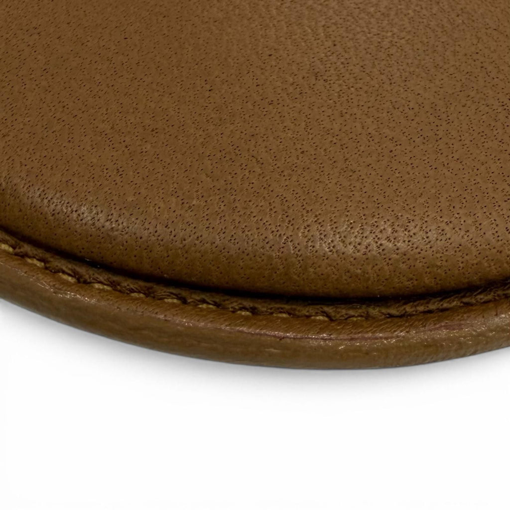 Loewe Sheepskin Anagram Round Zip Leather Coin Case Brown — view 6
