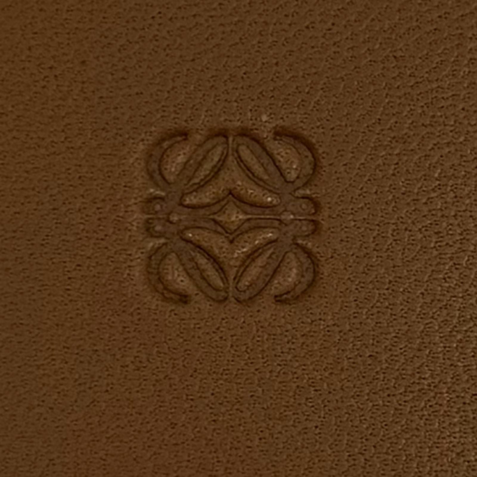 Loewe Sheepskin Anagram Round Zip Leather Coin Case Brown — view 7