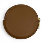 Loewe Sheepskin Anagram Round Zip Leather Coin Case Brown — view 3