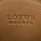Loewe Sheepskin Anagram Round Zip Leather Coin Case Brown — view 9