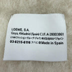 Loewe Mohair Wool Anag Lambskin Patch Fringe Scarf Ivory — view 6