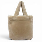 Prada Terry Shearling Tote Sheepskin Triangle Logo Pouch 2-Way Shoulder — view 3