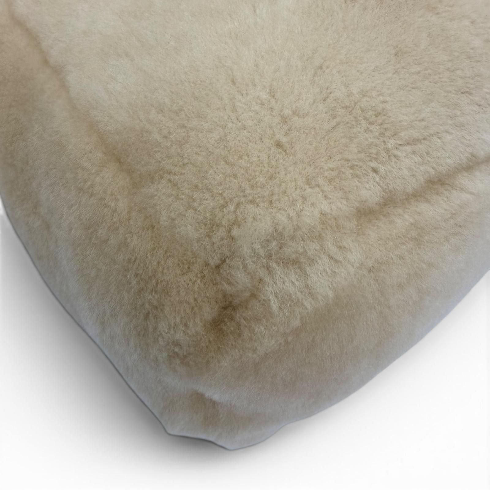Prada Terry Shearling Tote Sheepskin Triangle Logo Pouch 2-Way Shoulder — view 7