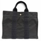 Hermes Her Line PM Silver Series Canvas Tote Gray — view 2