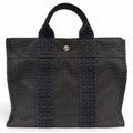 Hermes Her Line PM Silver Series Canvas Tote Gray