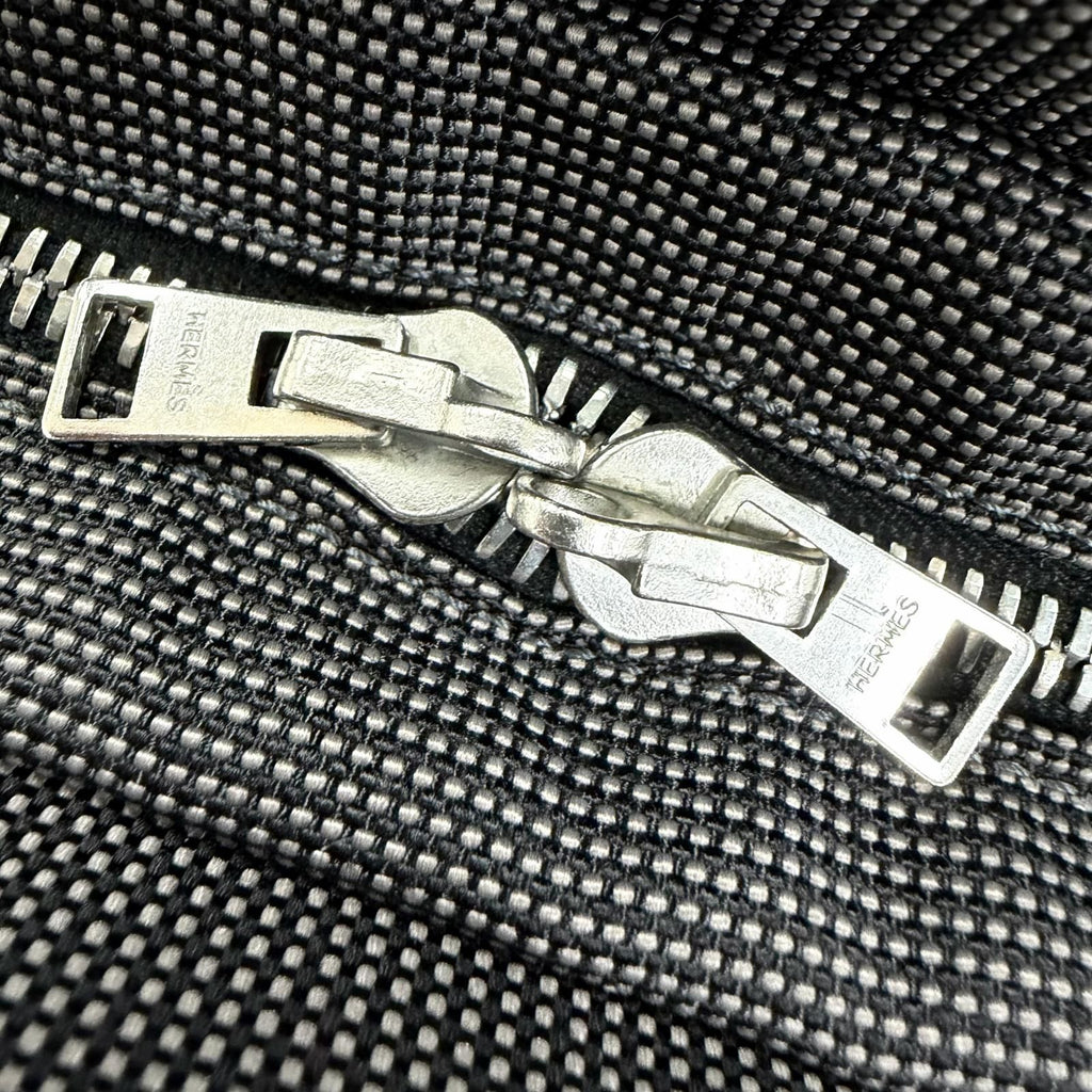 Hermes Her Line PM Silver Series Canvas Tote Gray — view 9