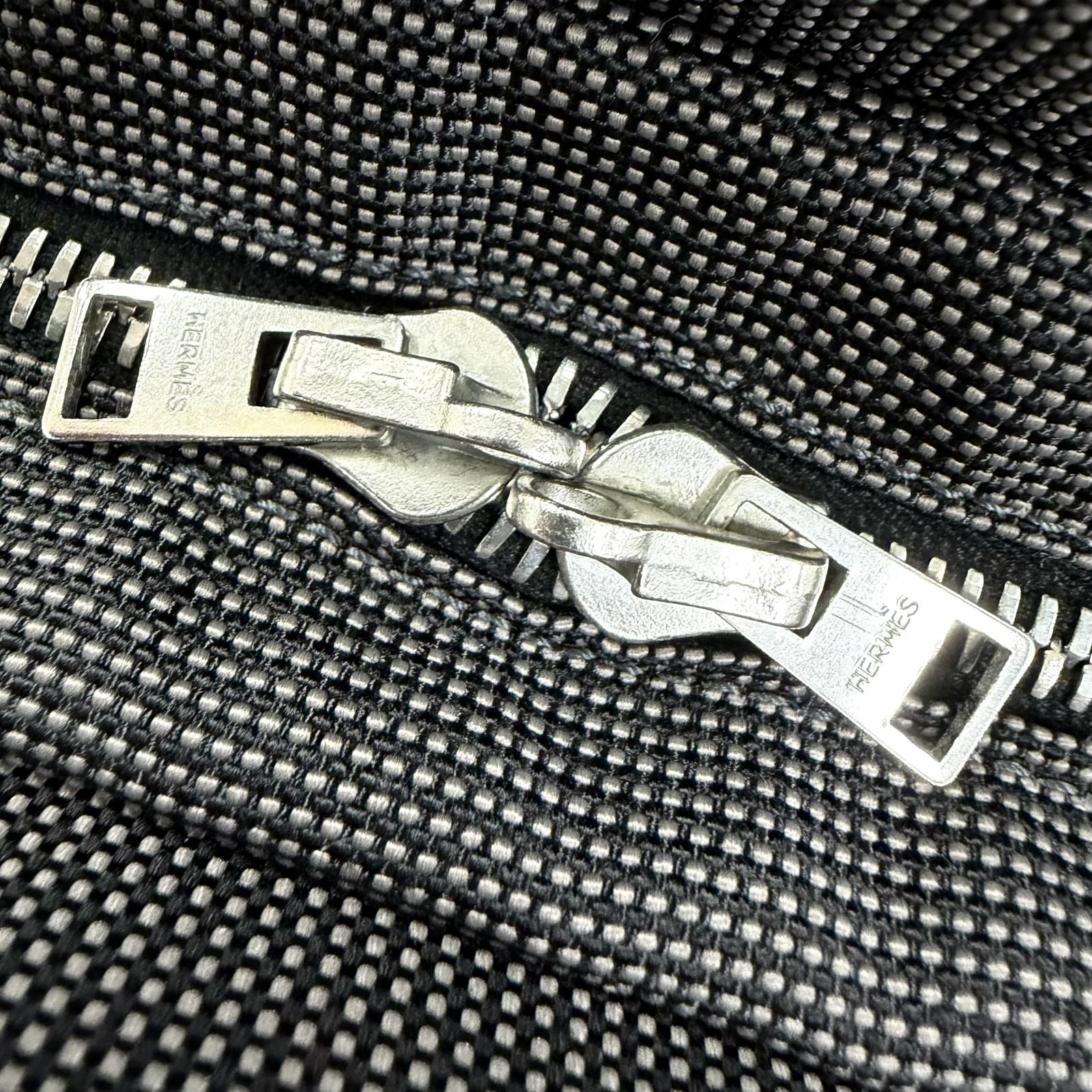 Hermes Her Line PM Silver Series Canvas Tote Gray — view 9