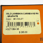 Hermes Carmen Violet Silver Tassel Leather Bag Charm Key Holder — view 8
