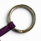 Hermes Carmen Violet Silver Tassel Leather Bag Charm Key Holder — view 6