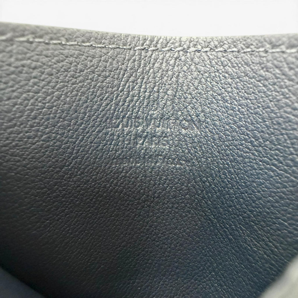 Louis Vuitton Card Holder Double Monogram Shadow Leather Case Blue Marine — view 6