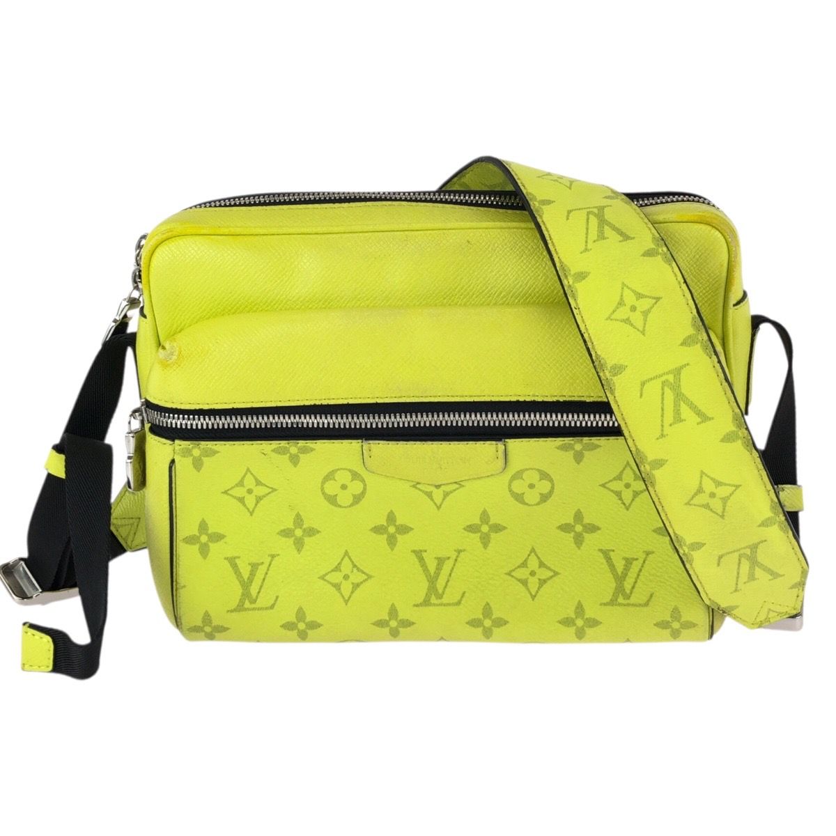 Louis Vuitton Taigarama Monogram Outdoor Messenger PM Yellow Black Shoulder