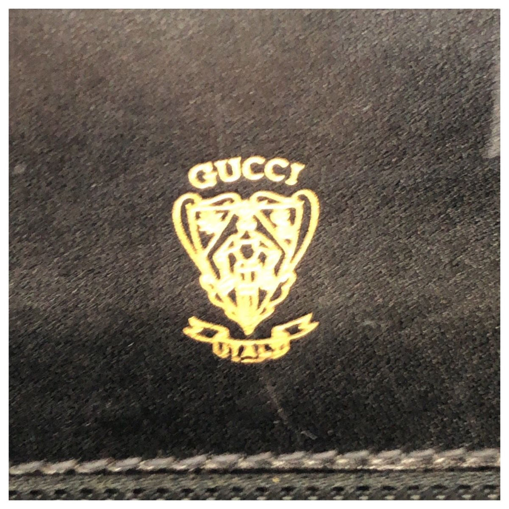 Gucci Vintage Black Gold Leather Shoulder — view 4