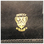Gucci Vintage Black Gold Leather Shoulder — view 4