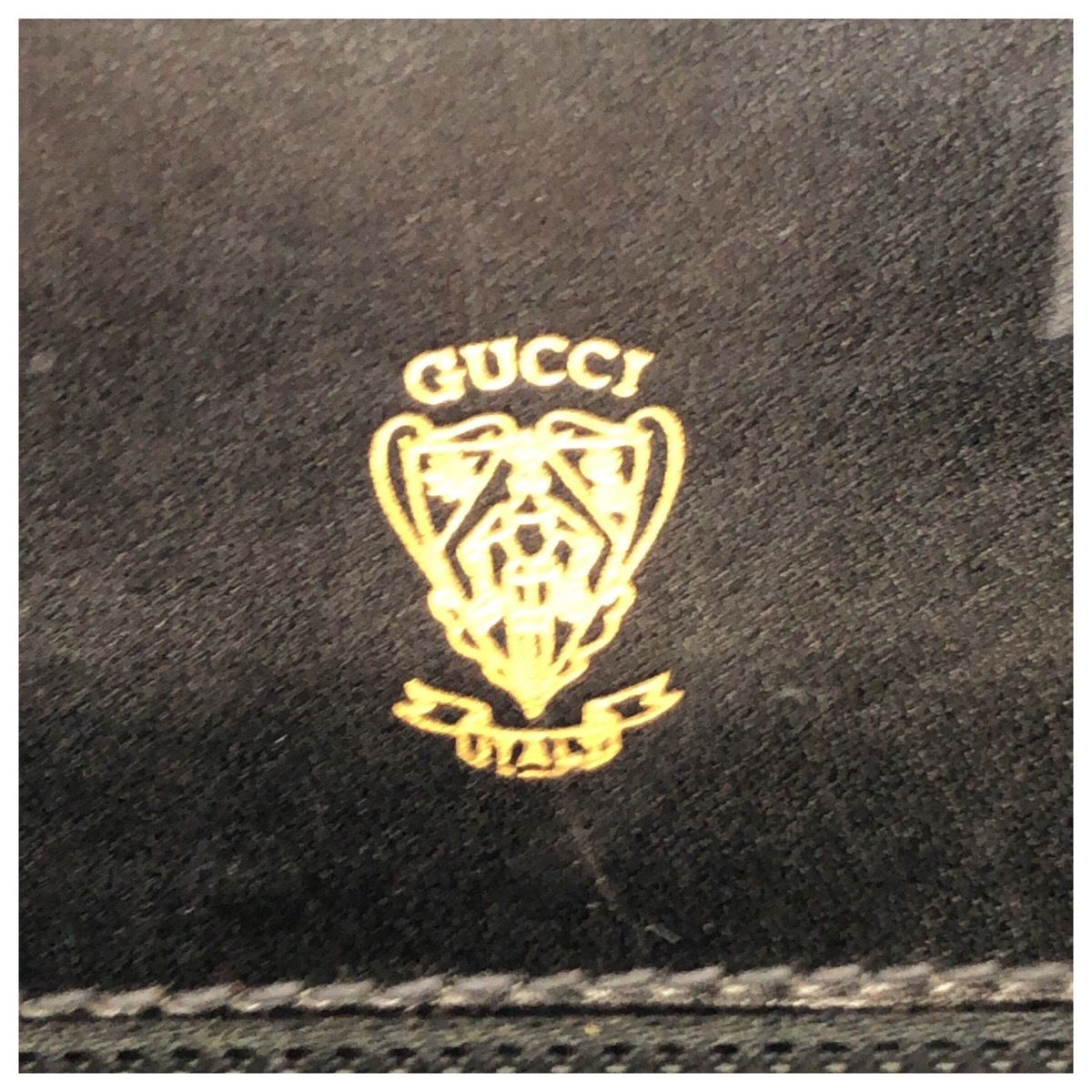 Gucci Vintage Black Gold Leather Shoulder — view 4