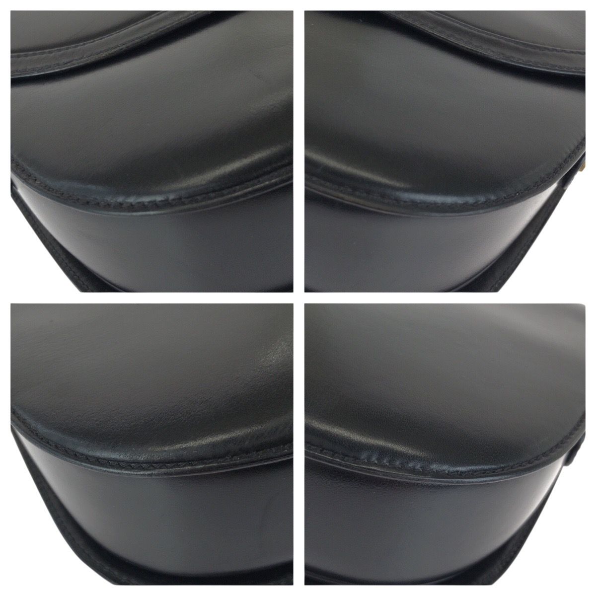 Gucci Vintage Black Gold Leather Shoulder — view 3