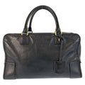 Loewe Amazona 36 Black Gold Leather Boston
