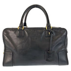 Loewe Amazona 36 Black Gold Leather Boston